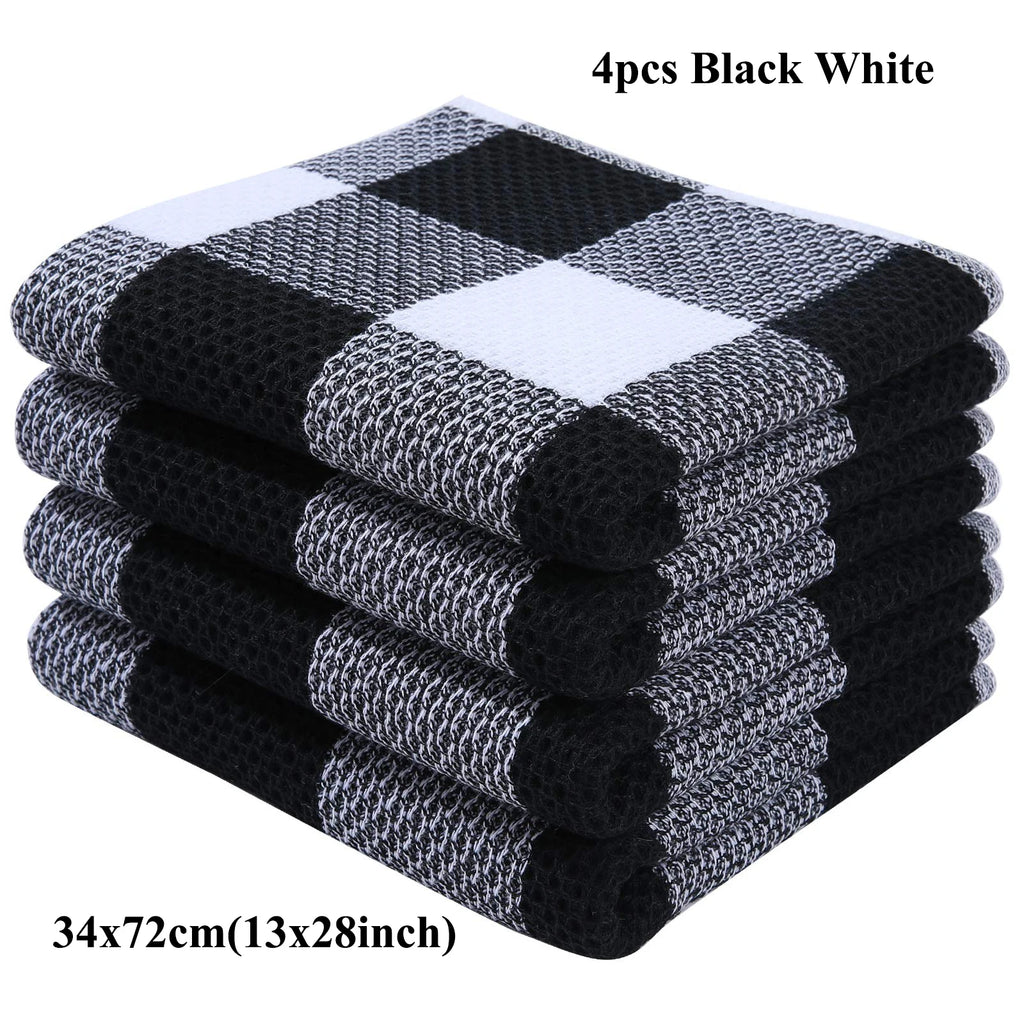 Olanly 100% Cotton Dishcloth For Kitchen Towel Home Ultra Soft Absorbent Dish Cloth Reusable Clean Tool Microfiber Kitchen Towel