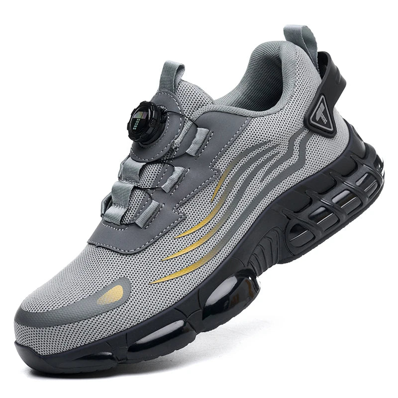 work & safety shoes mens for work  Anti smashing and anti piercing Anti smashing lightweight breathable men's boots