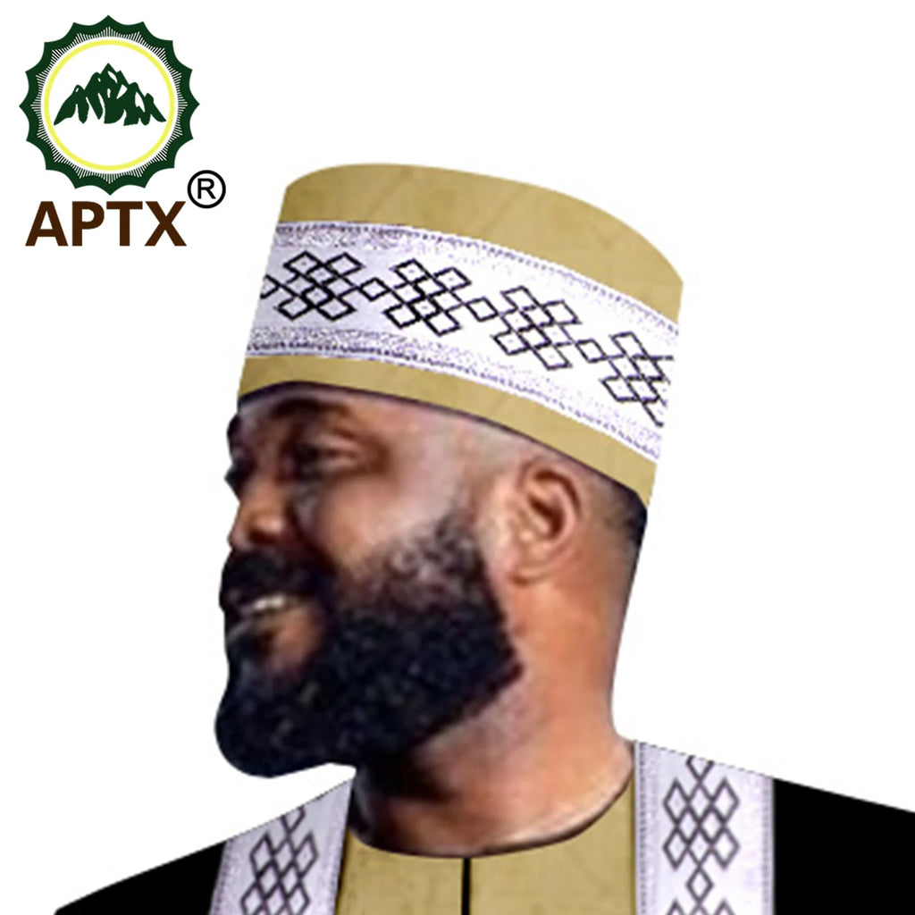 Men Prayer Hats Islamic African Muslim Kippah Arab Webbing Caps Men Arabia Cotton Embroidery Wrap Muslim Islam Men Hat Headscarf