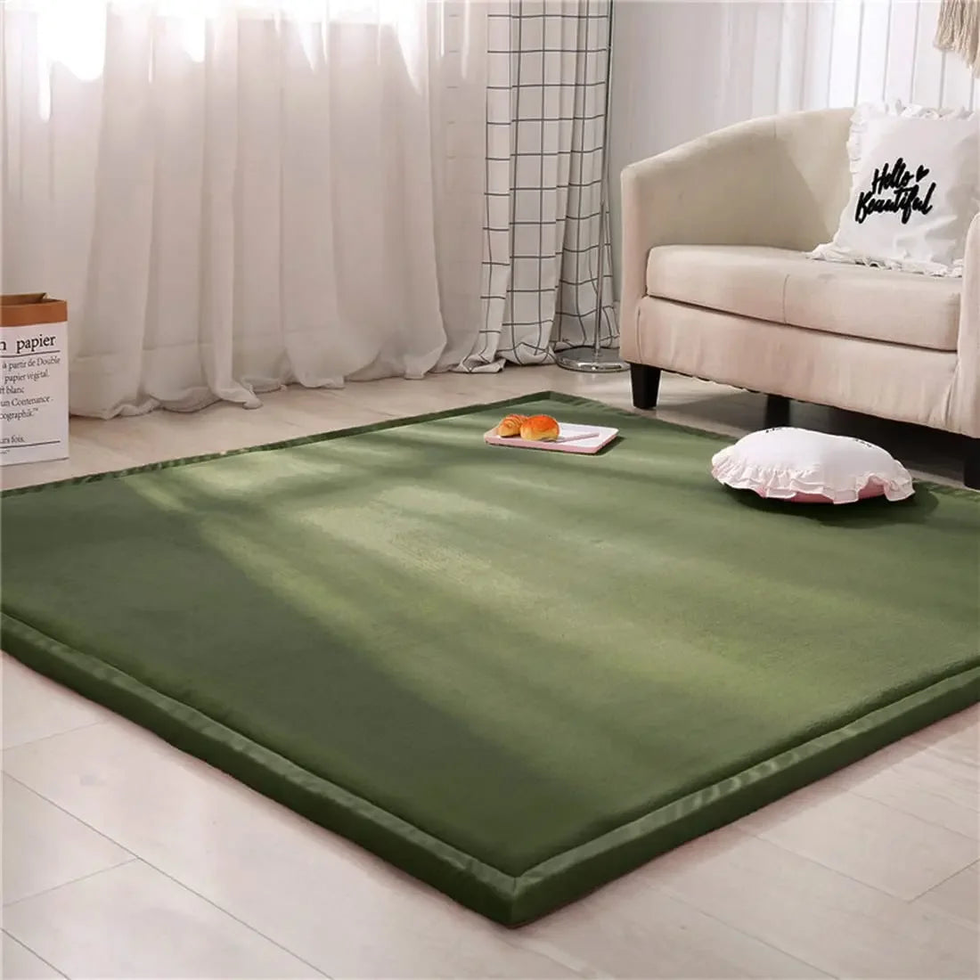 Baby Play Mat, 3CM Thick Crawling Rugs, Padded Foam Rug for Kids Playroom, Nursery, Living Room
