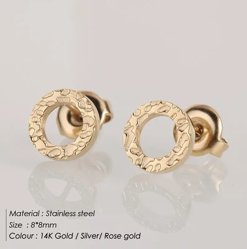 e-Manco Stainless Steel Stud Earrings for Women Korean Small Earings Fashion Jewelry Minimalist Women Earrings Stud Wholesale