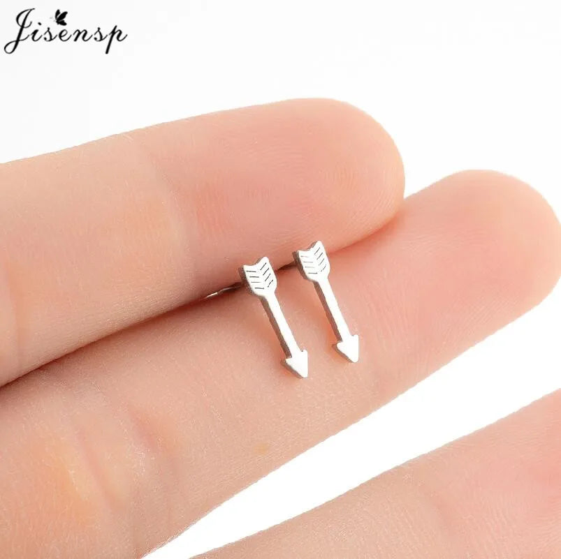 Punk Mini Stainless Steel Earrings for Women Minimalist Spades Gesture Apple Lighter Spider Web Earings Fashion Jewelry brincos