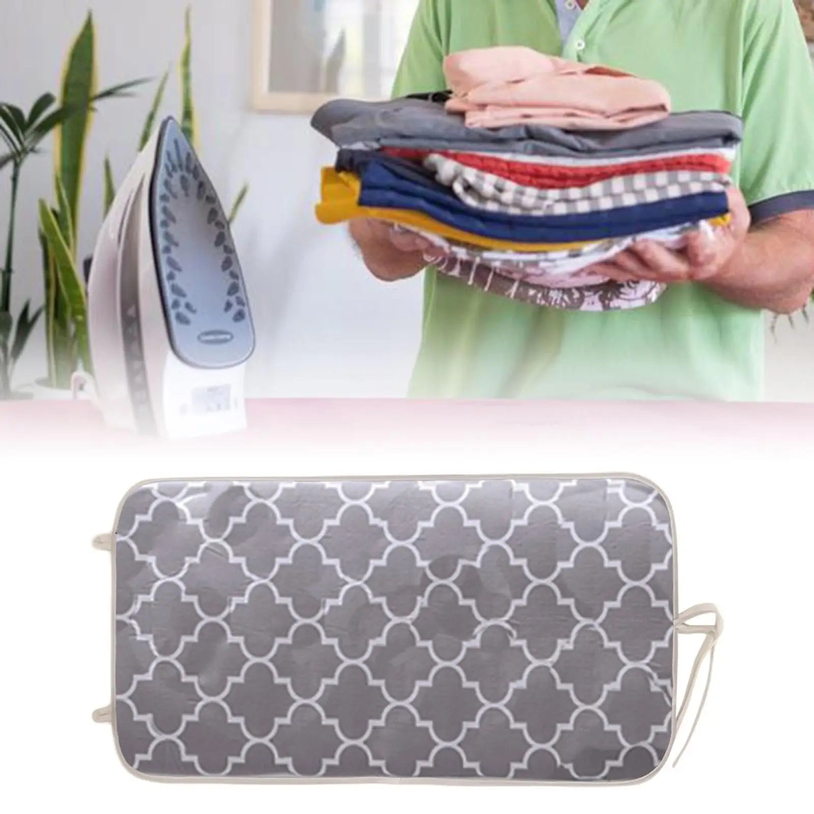Hanging Ironing Board Foldable Door Steam Blanket Steamer Board for Clothes over The Door Steamer Pad for Dorm Travel Household