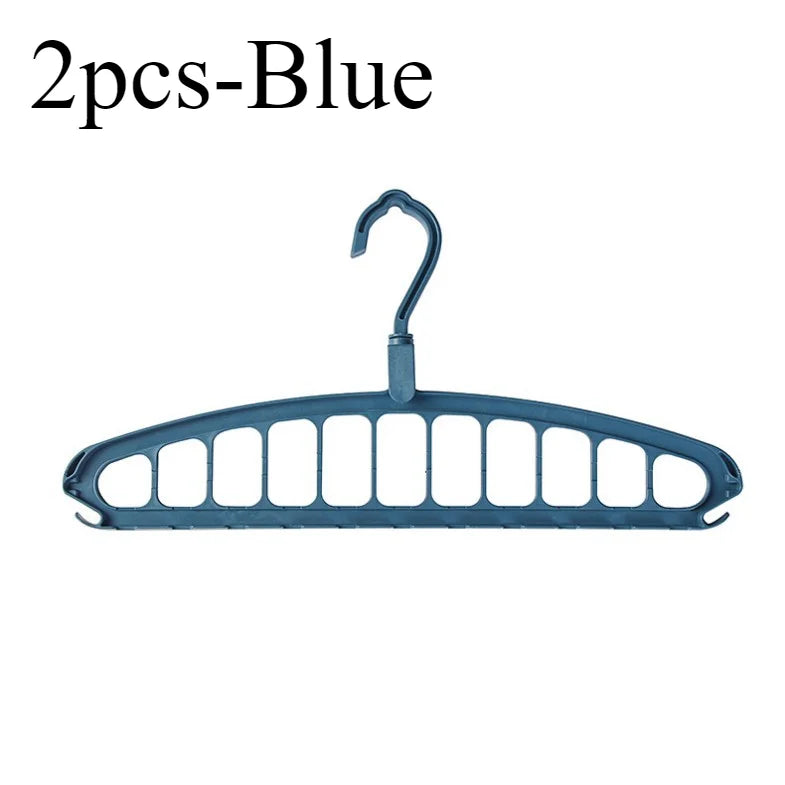 1/2pcs Space Saving Multi-Hole Clothes Hanger For Home, Dorm, And Travel-Foldable Drying Rack For TrousersShirts, And Skirts,