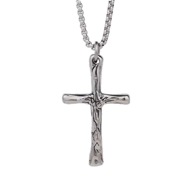 New Simple Cross Pendant Chain for Men Women Popular Charm Stainless Steel Christian Necklace Vintage Religion Jewelry Wholesale