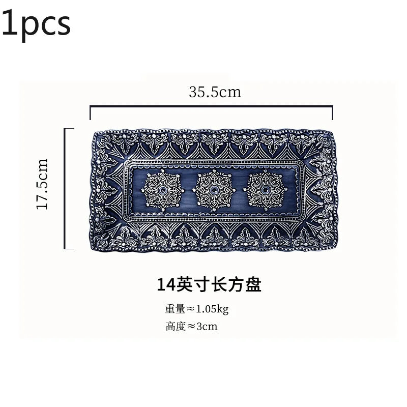 European Style Plates Creative Steak Plates Ceramic Plates Light Luxury High-end Tableware