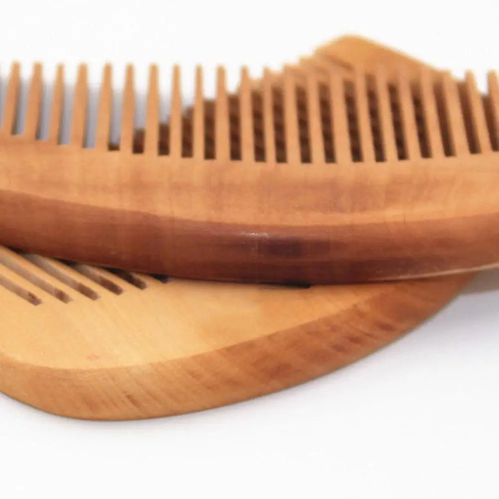 1 Pcs Natural Peach Wood Comb Close Teeth Anti-static Care Tools Hair Beauty Beard Accessories Wooden Massage Q3f4