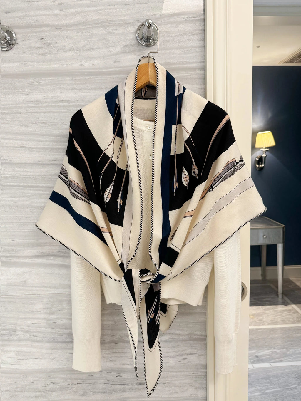 Triangular Shawl Winter Warm Scarf Women Large Scarves Hems Rolled Shawls Mother Christmas Gift