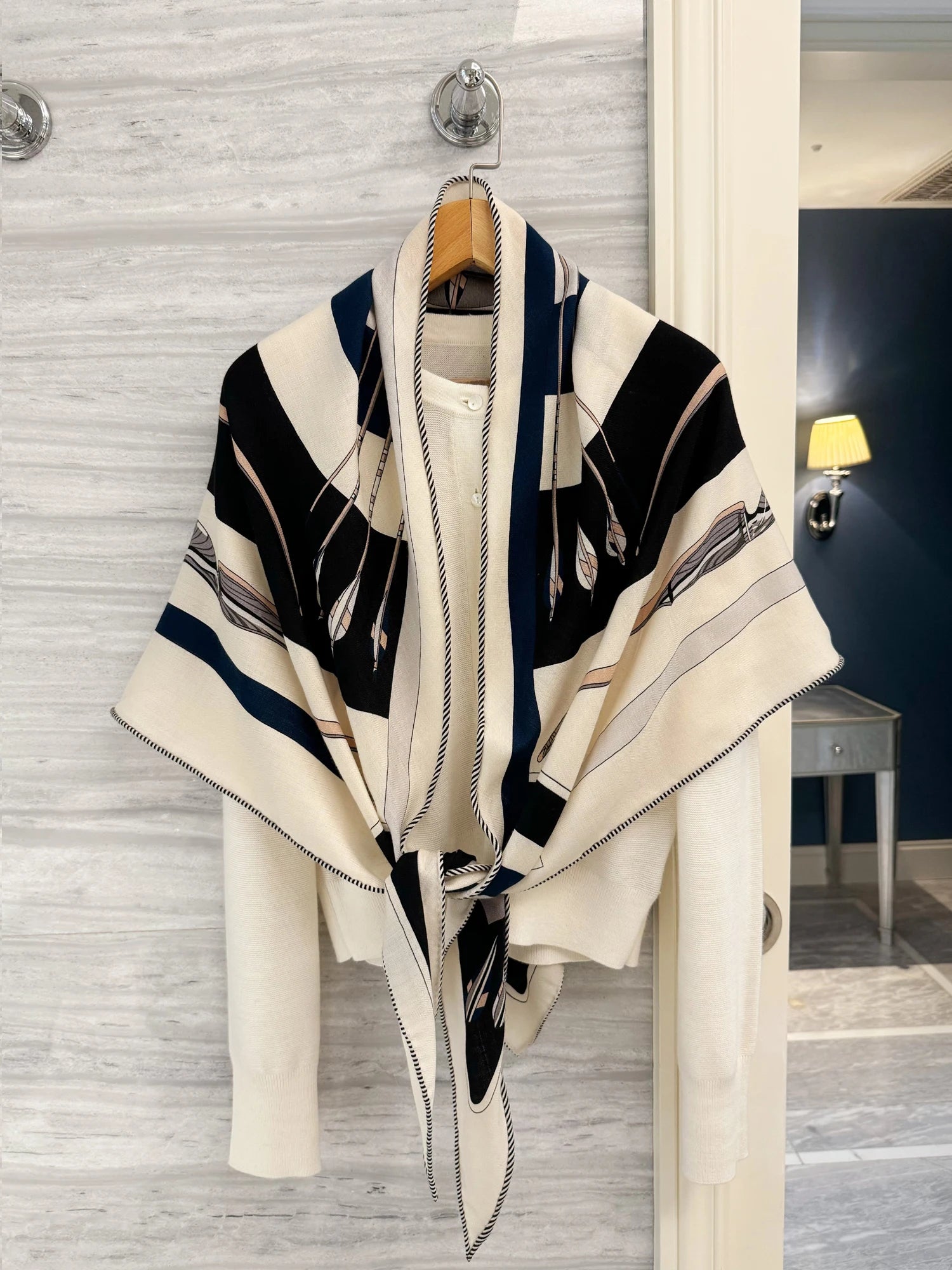 Triangular Shawl Winter Warm Scarf Women Large Scarves Hems Rolled Shawls Mother Christmas Gift