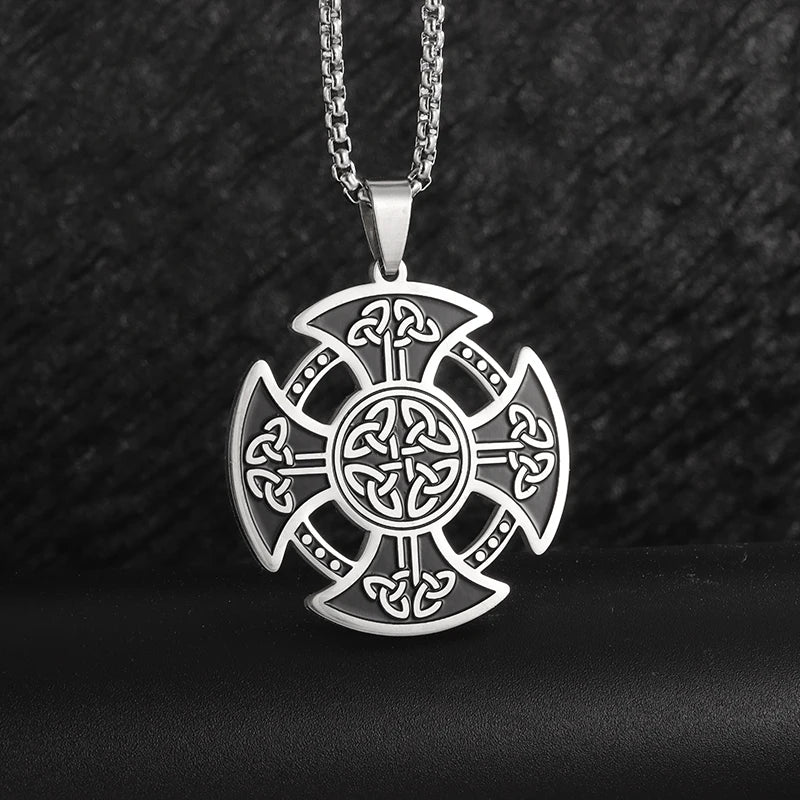 Stainless Steel Christian Eucharist Halo Grape Juice Cross Necklace Men Women Catholic Holy Spirit Church Jewelry