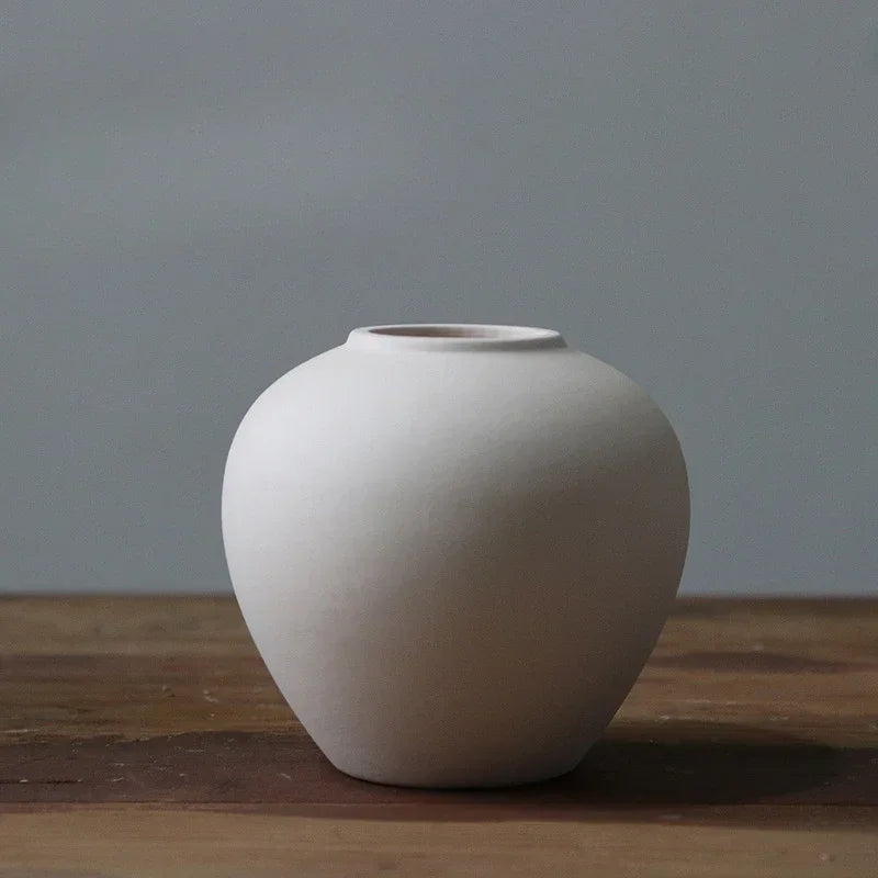 Plain Ceramic Vase Creative and Minimalist Arrangement Nordic Ins Style Decoration Pottery Props for Home Photography Plain Vas