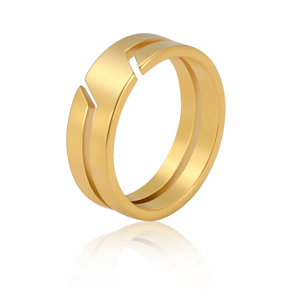 Skyrim Minimalist Ring for Men Women Stainless Steel Finger Rings Fashion Couple Jewelry Wedding Band Gift Wholesale