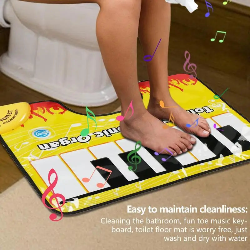 Toilet Mats For Bathroom Creative Toilet Piano Carpet Mat Gags & Practical Joke Toys For Boys Girls Kid For Toilet Bathroom Dorm