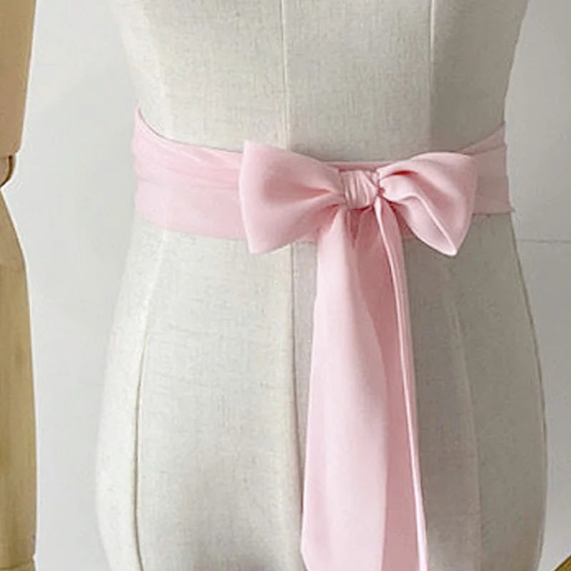 Traditional Chinese Girdle Hanfu Belt 200cm Summer Chiffon Belt Hanfu Waistband Dress Lace Up Long Ribbon Dress Sash Straps