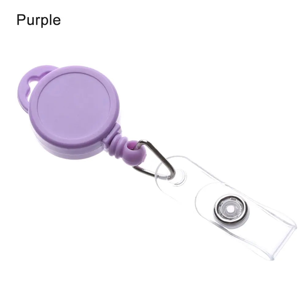 Retractable Key Ring ID Name Card Anti-Lost Clip Durable Lanyards Clip Staff Card Badge Holder Accessories Office Supplies