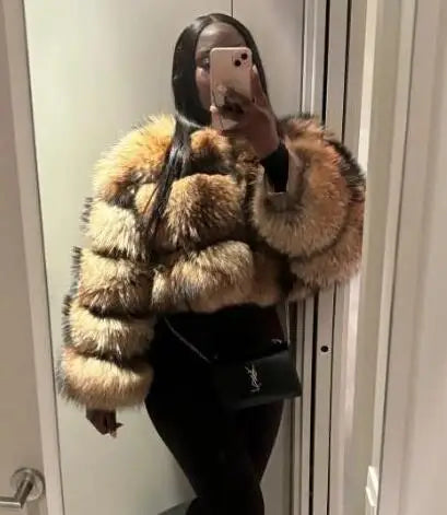 2024 new natural fur premium luxury winter real fur coat