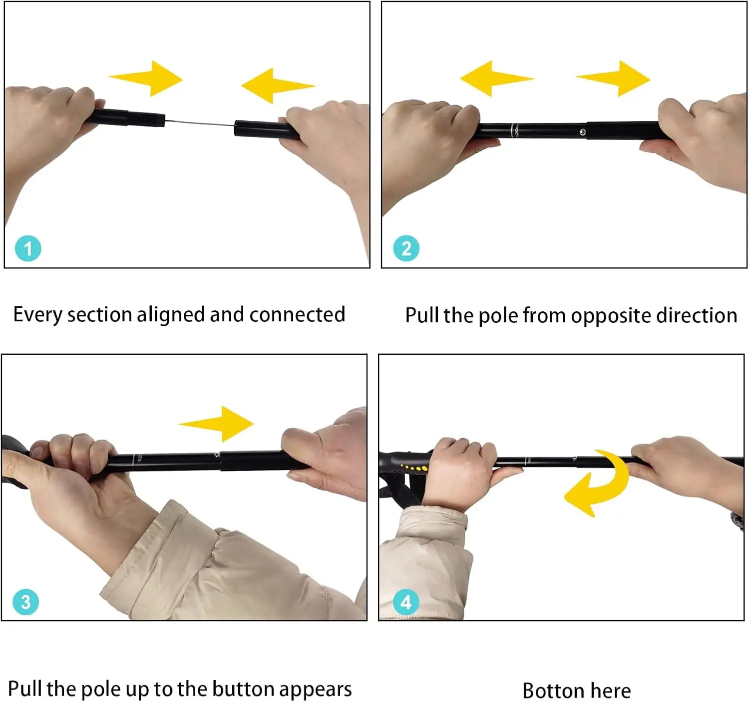 Aventik Fold-able Wading Staff Water Depth Safety Aluminum Body Corrosion Resistance