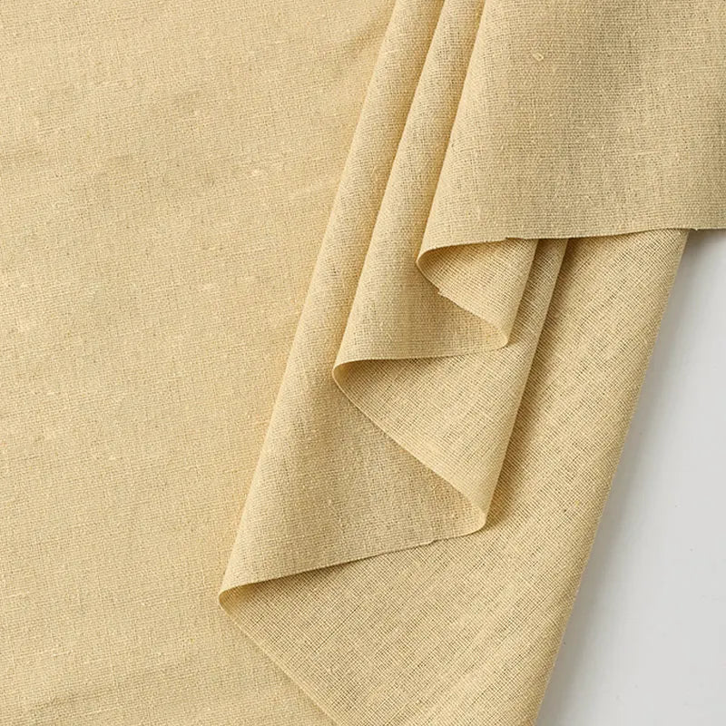 Linen fabric plain color solid color spring and summer linen cloth clothing skirt pants handmade DIY fabric plain linen