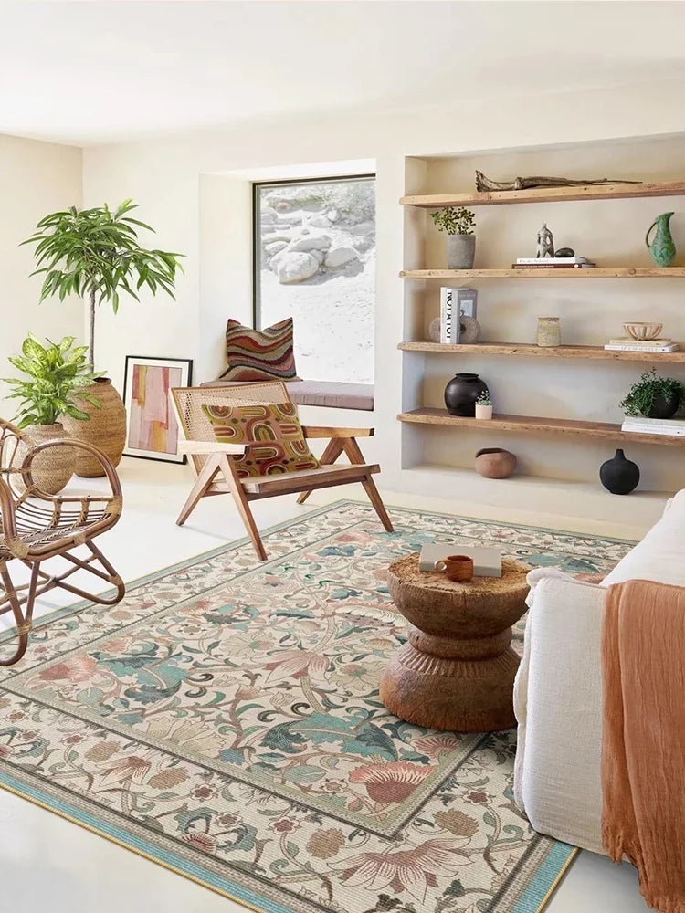 Vintage Persian Carpet Comfortable Luxury Living Room Decorative Carpets Ethnic Style Art Bedroom Rugs Soft Machine Washable Rug