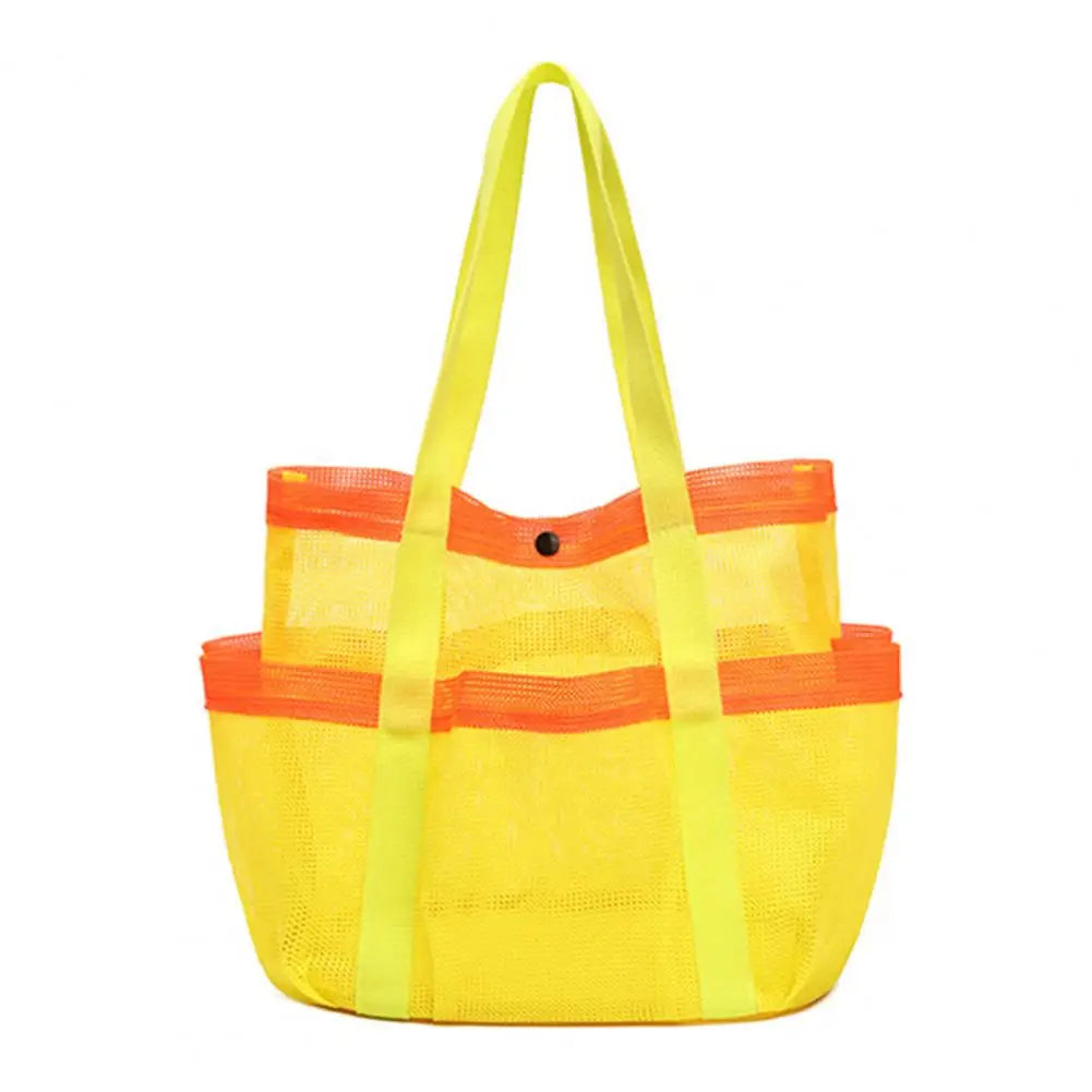 Beach Mesh Bag Portable Mesh Toiletry Bag Capacity Mesh Beach Bag Shower Caddy Organizer for Travel Gym Camping College Dorms