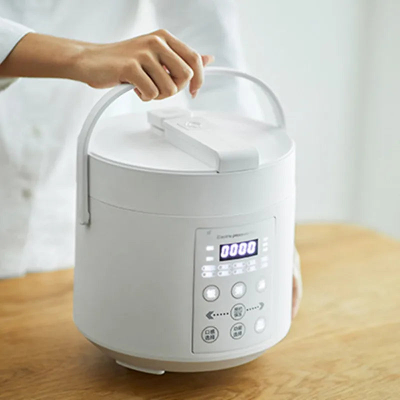 750W 2L Electric Rice Cooker Ceramic Glaze Pot 24H Pressure Cooker Multifunctional Automatic Rice Cooker for Small Kitchens