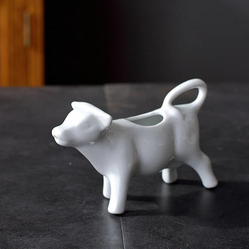 Pitcher Milk Creamer Ceramic Jug Cow Coffee Cup Sauce Gravy Dispenser Pourer Frothing Mini Container Serving Boat Frother