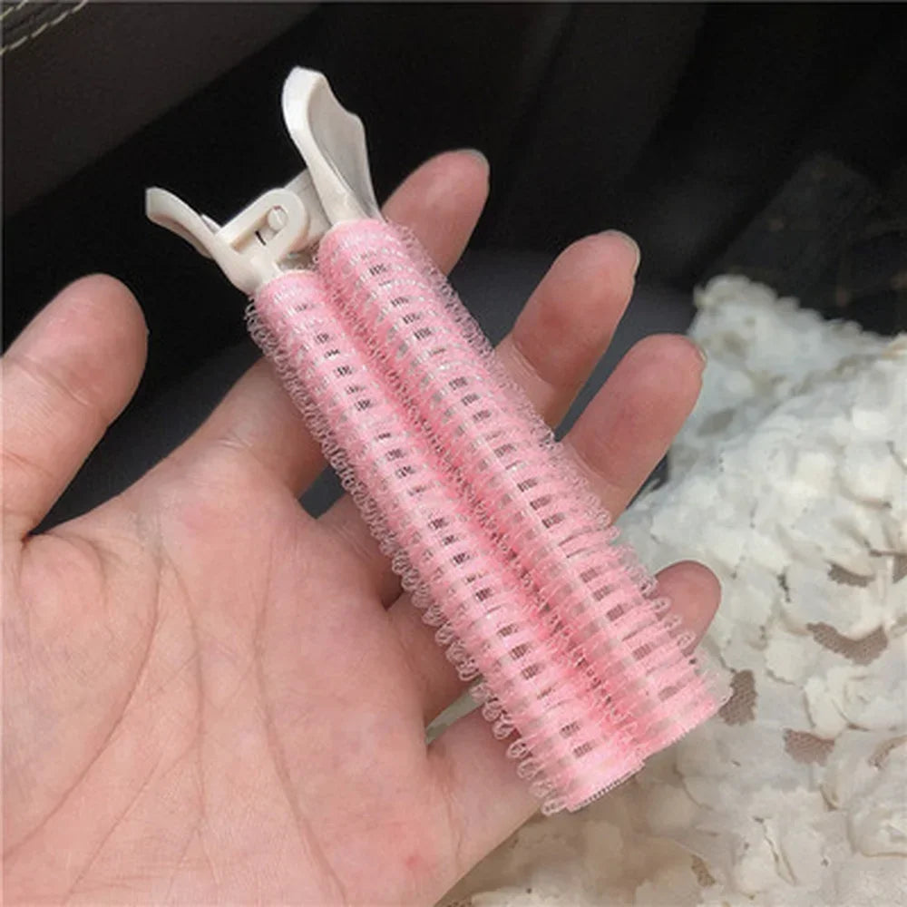 2pcs Fluffy Natural Hair Root Clip Women Girls Hair Styling Clip Lazy Curly Hair Roller Korean Pink Hair Clips Hair Accessories