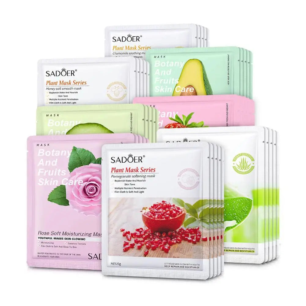 1PC Natural Plant Face Mask Beauty Skincare Masks Moisturizing Deeply Hydrating Facial Mask Face Care Cosmetics