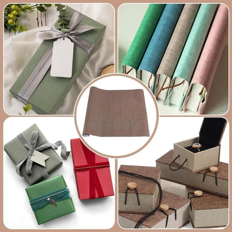 47x15.7 Inch Binding Cloth Linen Cover Fabric Surface Cloth for Binding Upholstery Fabric for Protection DIY Crafts Scrapbooking