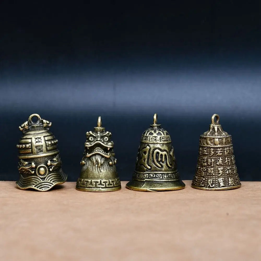 Decoration Brass Handicraft Bell Key Car Button Wind Bell Tibetan Bronze Bell Creative Gift Home Decoration Pendant Christmas