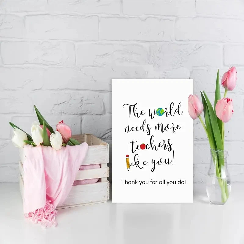 1 pc Teacher appreciation card. Teacher thank you sign.