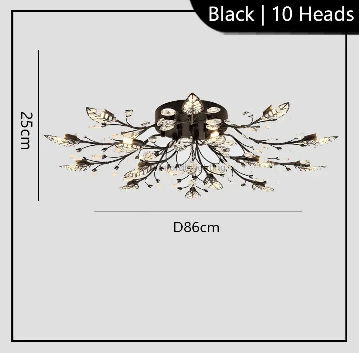 American retro crystal Ceiling lamp minimalist room bedroom dining room Nordic creative LED Ceiling lamp indoor lighting fixture