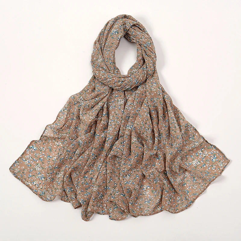 Newest Print Chiffon Headscarf Shawls Long Elegant Muslim Women Hijab Ladies Soft Simple Scarf Stoles Factory Wholesale 180*70cm