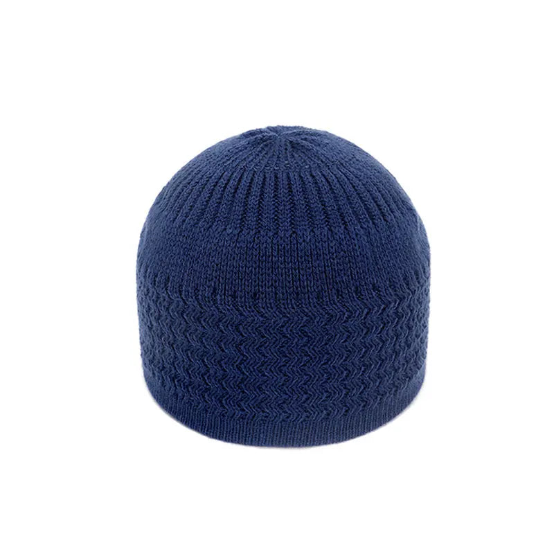 Unisex Beanies Cap Warm Islamic Ramadan Jewish Kippah Homme Hat Winter Knitted Muslim Men Prayer Hats Men's Wrap Head Caps