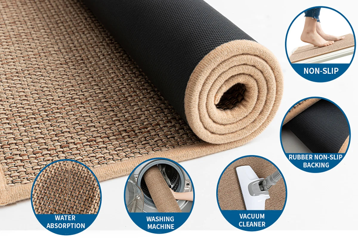 Kitchen Mats Non Skid Washable Absorbent Runner Rugs for Kitchen Front of Sink Kitchen Rugs for Floor Laundry Room Rug