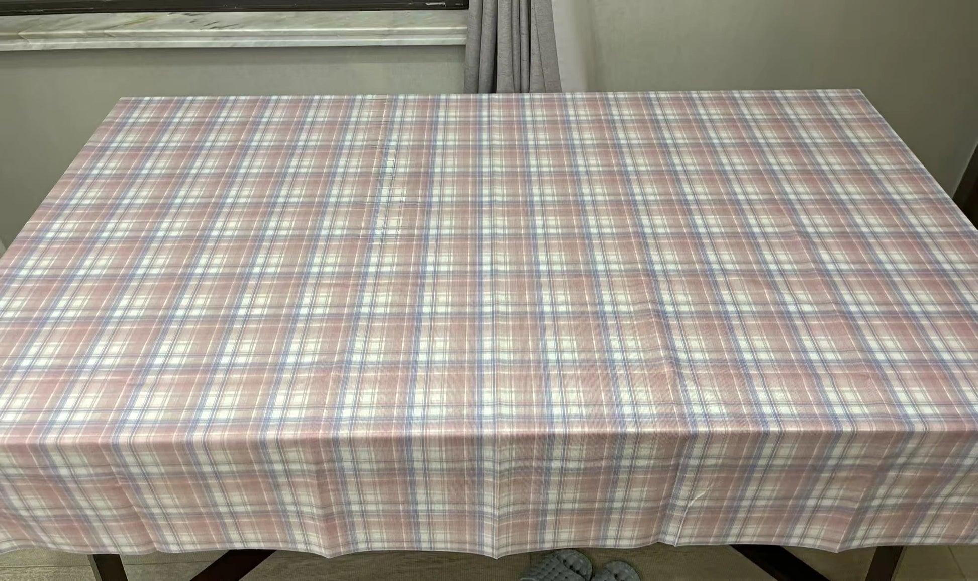 INS Plaid Table Cloth Japanese Fresh Checkered Tablecloth Bedroom Dormitory Dressing Table Mat Rectangular Desk Decor