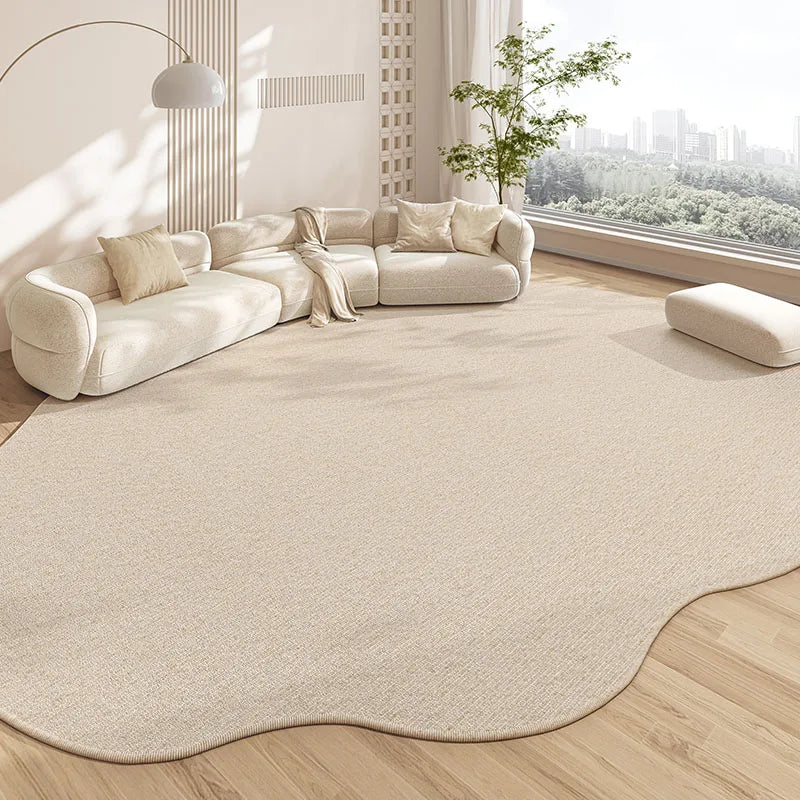 Beige Irregular Carpet Artistic Striped Geometric Rugs Luxury Living Room Decoration Carpets Easy Care Non Slip Bedroom Rug 양탄자