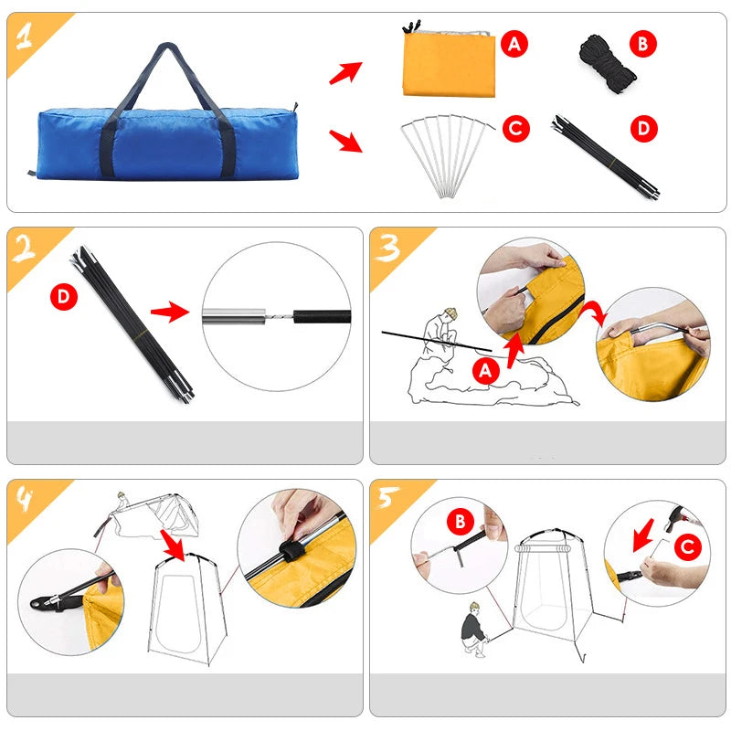 Outdoor Fishing Shade Tent Outdoor Portable Changing Room Waterproof UV Protection Tear-resistant Tent For Camping Travel