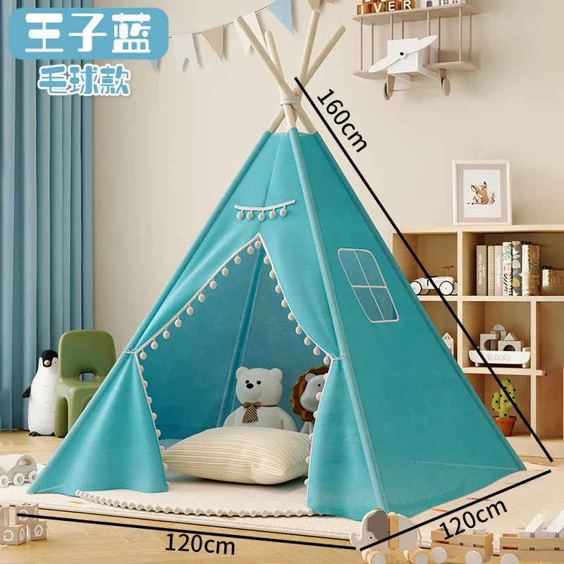 tent for Children Indoor Household Play House Wigwam for Children Portable Folding Tipi Teepee Girl and Boy Castle Play Tents