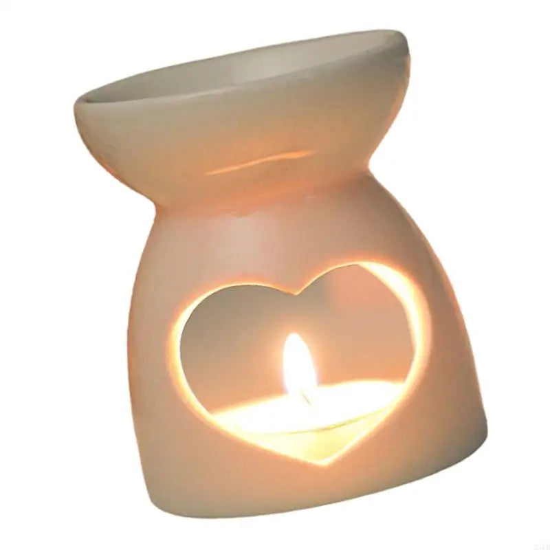 Romantics White Hollowed Ceramics Tealight Holders Essential Oil Diffuser