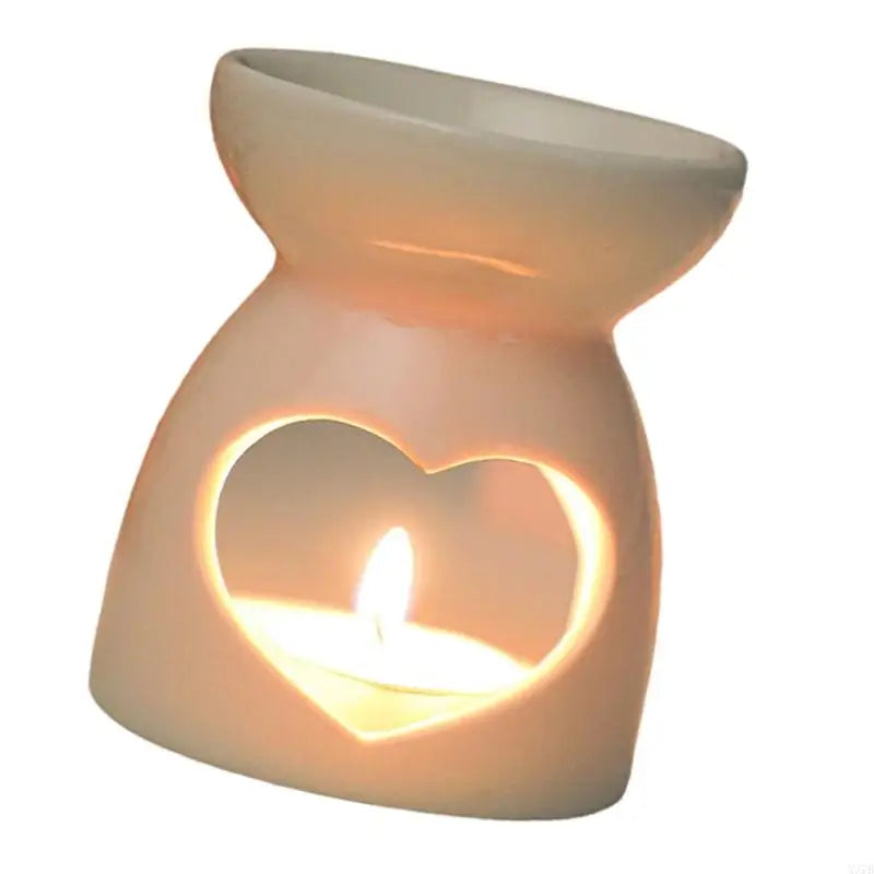 Romantics White Hollowed Ceramics Tealight Holders Essential Oil Diffuser