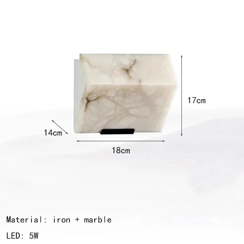 New Nordic Natural Marble Wall Lamp Hotel Corridor Corridor Lamps Living Room Bedroom Background Wall Bedside Copper Wall Lamp