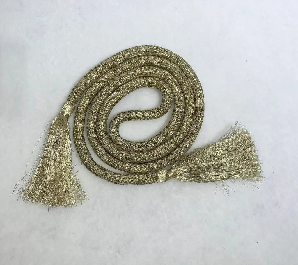 180cm Gold Silk Tassel Waistband Belt Women Muslim Decorated Waist Rope Ladies Sash for Abaya Dress Fashion Accessories Dubai