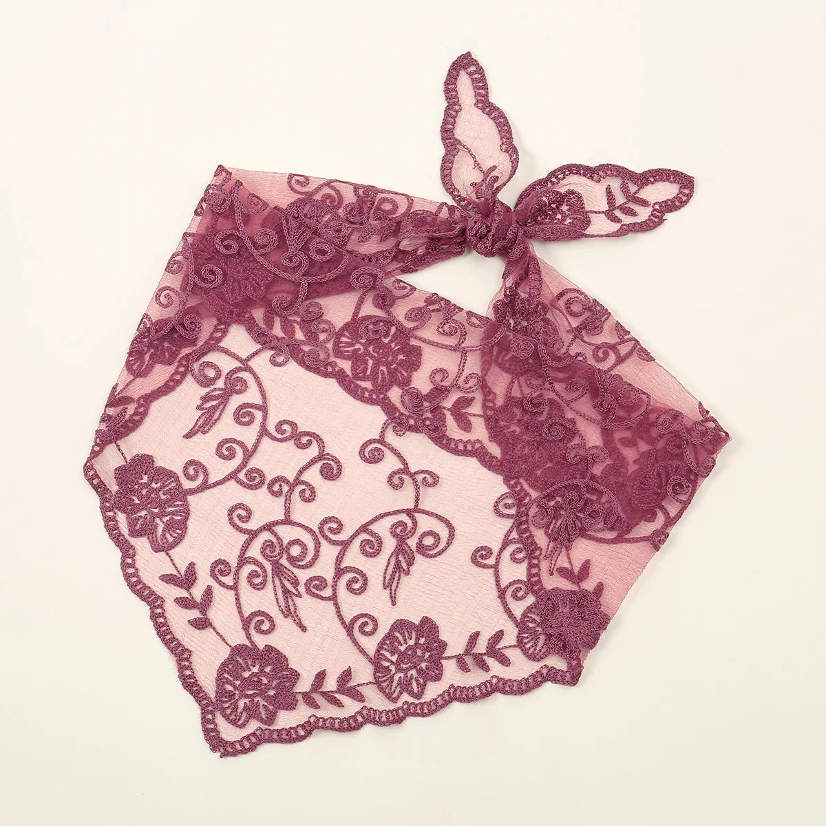 Fashion Ins Lace Hair Scarf Women Retro Triangle Hair Bands Vintage Triangular Headscarf Girls Elegant Headwear Hair Accessories