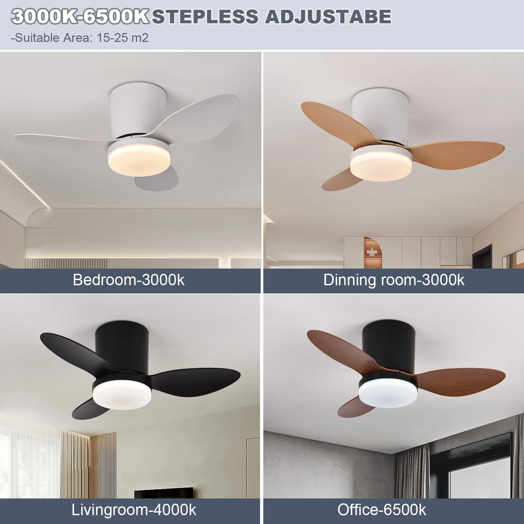 LED Ceiling Mounted Living Room Fan Light, Nordic Restaurant Decorative Ceiling Fan, Household Minimalist Electric Fan Light