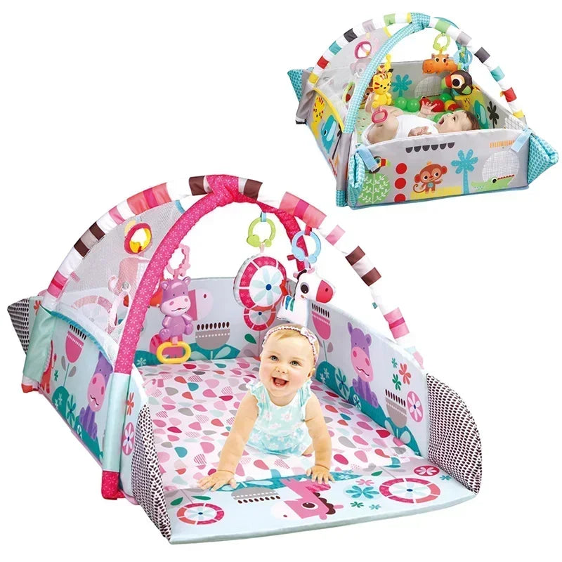 Baby Fitness Frame Crawling Game Blanket Multifunctional Mat Fence Crawling Mat Infant Rug Kids Activity Mat Gym Educational Toy