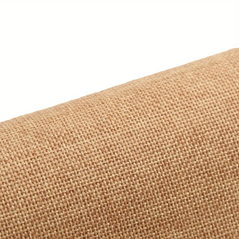 19.68x58.26 inches Self-Adhesive Linen Fabric Roll, DIY Craft & Decorative Burlap Cloth for Hand Wash Only