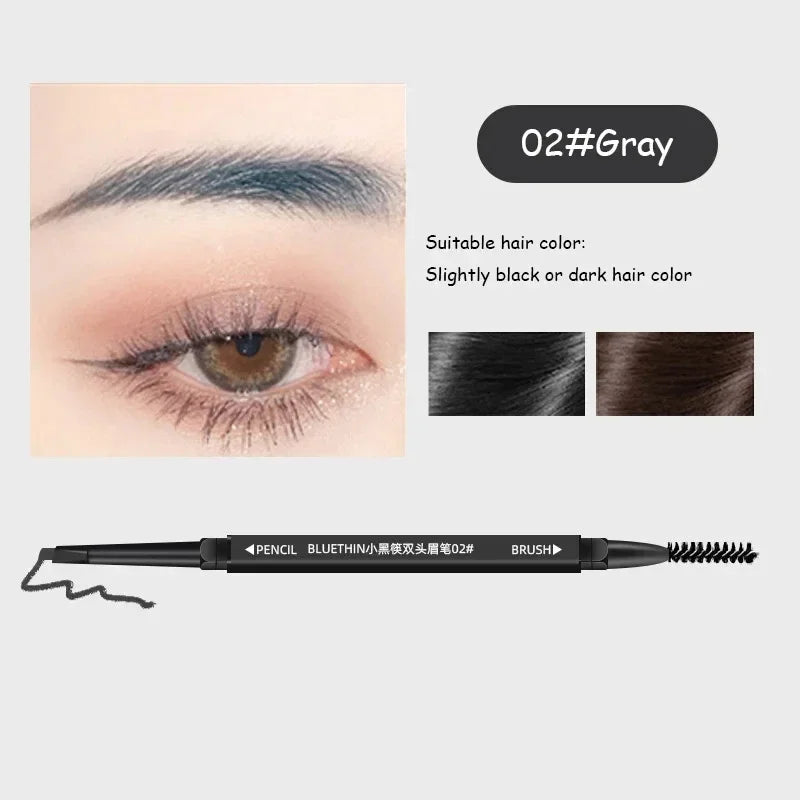 5 Colors Eyebrow Pencil Waterproof Natural Long Lasting Smooth Fill Fluff Blendable High Pigment Brow Pencil Eye Makeup Cosmetic