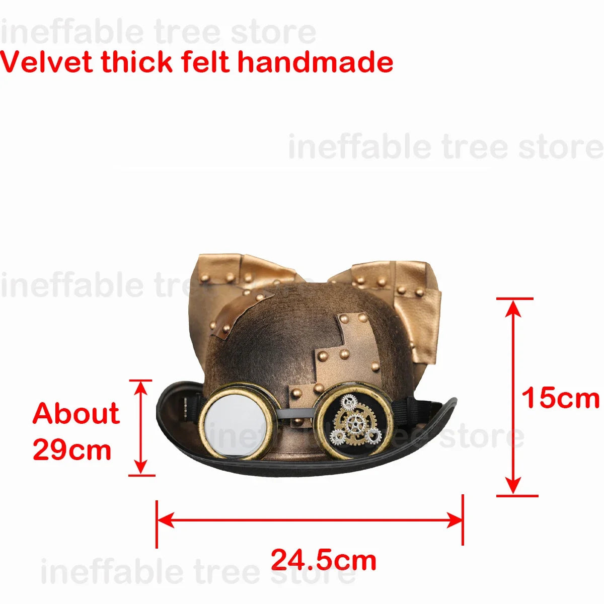 Gothic Headwear Steampunk Hat Victorian Top Magic Gears Goggles Chain Top Hats for Dress Up Halloween Cosplay Costume Fedora Cap