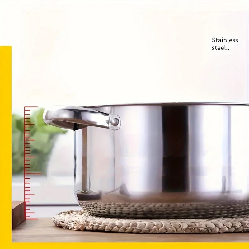 Luxury 10 stainless steel cookware set suit-5 size with cover, durable and versatile (6.3 - 7 - 7.9 - 8.6 - 9.4 inch)